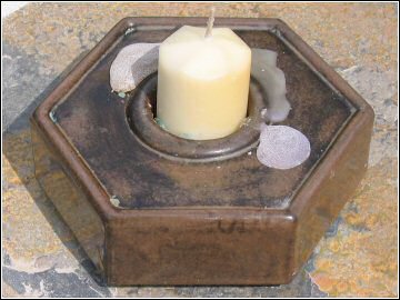 Troika Pottery - Hexagonal Candle Holder